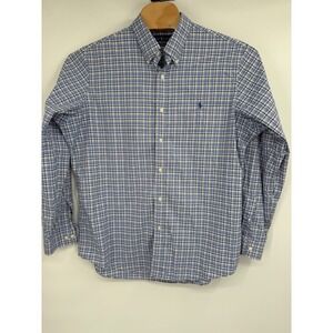Polo Ralph Lauren Classic Fit Performance Men's XXL Blue Plaid Long Sleeve Shirt